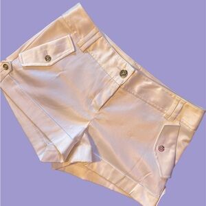 Express White Cargo Shorts with Tailored Design